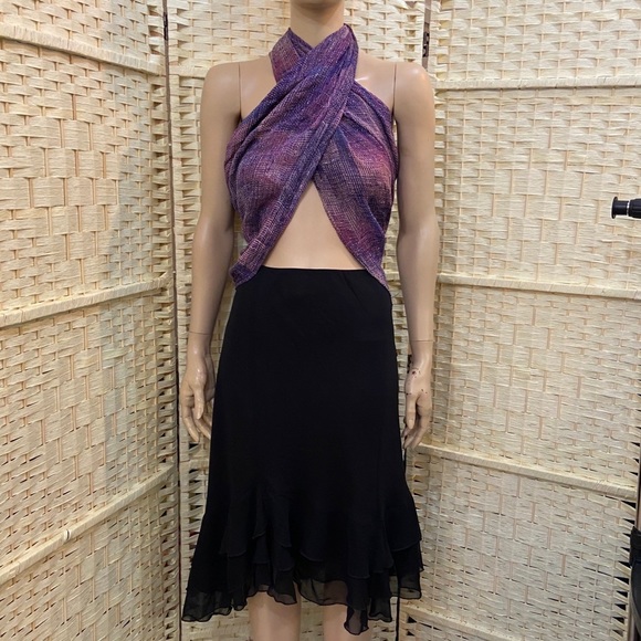 Narda's Purple, Shimmer, Knitted Shawl, Wrap, Scarf. etc - Picture 4 of 8